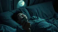penyebab susah tidur dan gelisah ©Ilustrasi dibuat AI