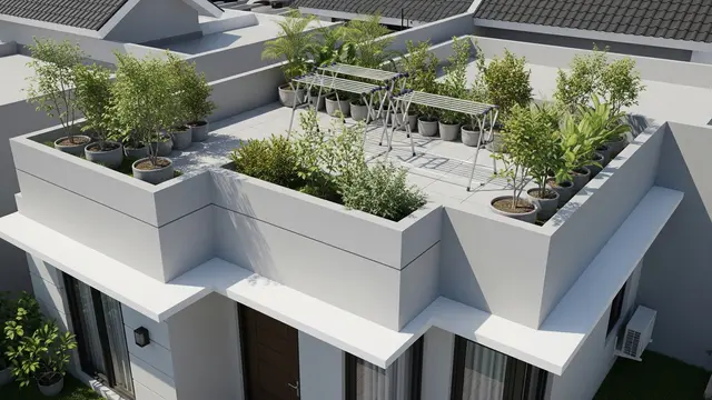 8 Contoh Rumah Tipe 36 dengan Atap Dak untuk Jemuran, Inspirasi Desain Modern