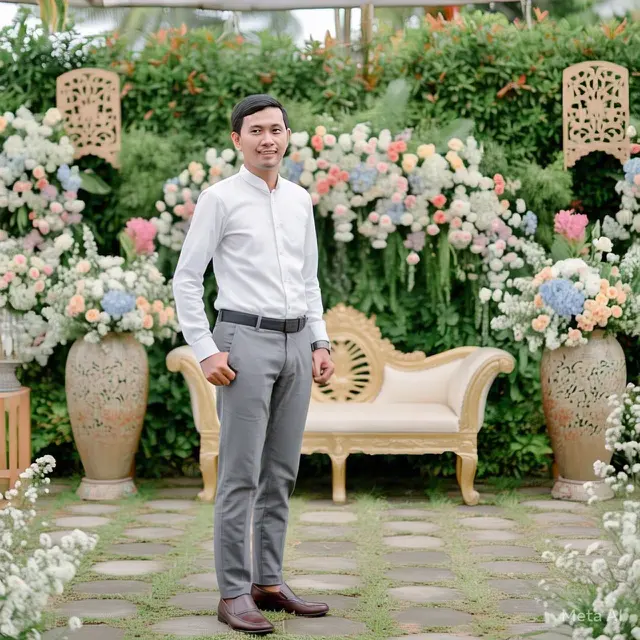 Pria dengan baju kondangan 2025