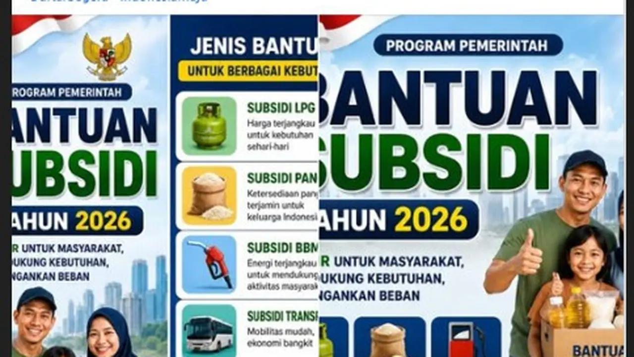 Cek Fakta Liputan6.com menemukan klaim informasi bantuan subsidi tahun 2026