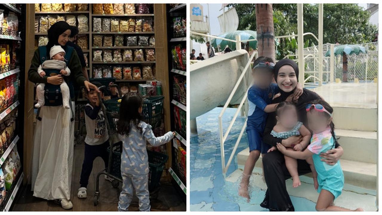 6 Potret Cut Intan Nabila Bareng Tiga Buah Hati, Dapat Hak Asuh Anak