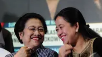 Megawati Soekarnoputri dan Puan Maharani tertawa bahagia sambut Jokowi-JK (Liputan6.com/Andrian M Tunay)