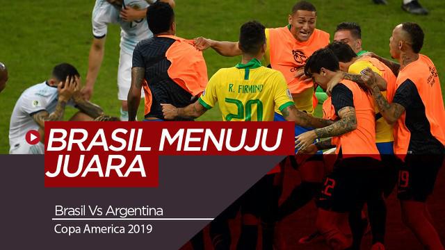 Berita Video Highlights Copa America 2019, Brasil Kalahkan Argentina 2-0