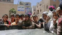 Potret anak-anak yang terancam kelaparan akut akibat Perang Yaman (AP/Hani Mohamed)