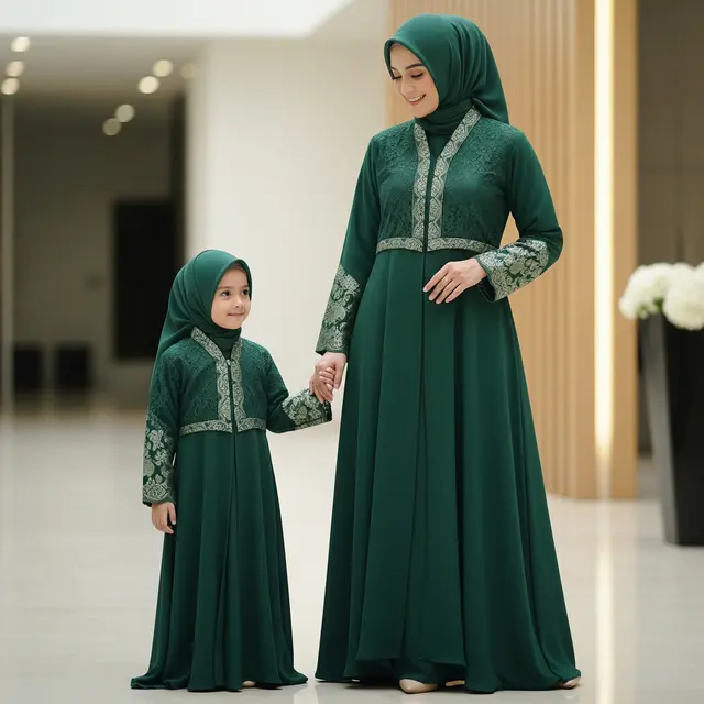 Gamis Couple Ibu dan Anak 2026 (Image by Gemini AI)