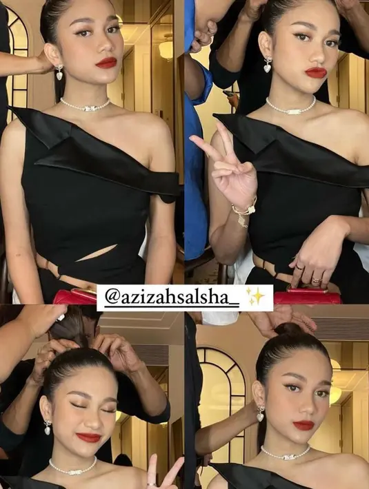 Penampilan Azizah Salsha kerap menjadi sorotan oleh para penggemarnya. [@ochiipramita/@azizahsalsha_]