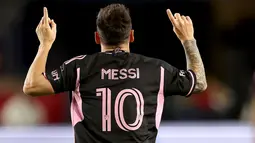 Gol Lionel Messi di menit ke-90+2 menjadi penyelamat Inter Miami dari kekalahan. (Sean M. Haffey/Getty Images North America/Getty Images via AFP)