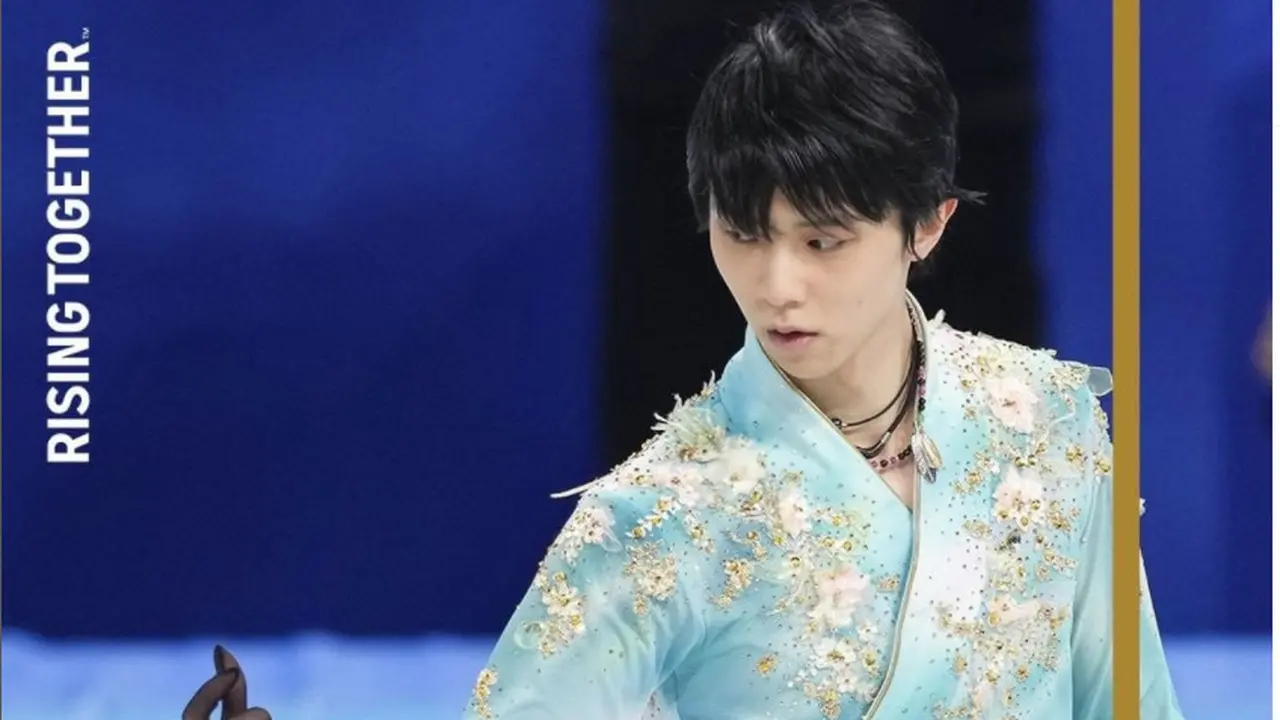 Atlet figure skater (seluncur indah) Yuzuru Hanyu dari Jepang.