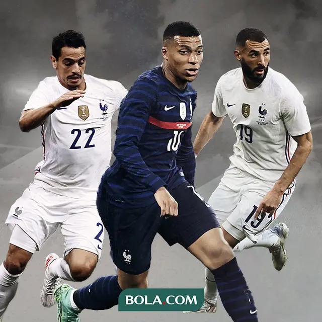 Wissam Ben Yedder, Kylian Mbappe dan Karim Benzema