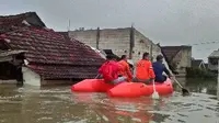 Banjir di Perumahan Persada Tangerang (Liputan6.com/Naomi Trisna)