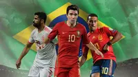 Pemain naturalisasi asal Brasil di dunia: Diego Costa, Deco, Thiago Alcantara (Bola.com/Adreanus Titus)