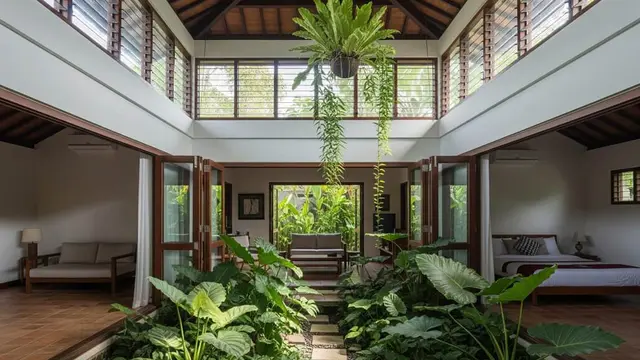 Desain Rumah Kecil dengan Plafon Tinggi Anti Panas dan Jamur