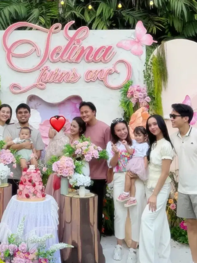 Mahalini dan Rizky Febianmerayakan ulang tahun putrinya yang pertama mengundang rekan artis. [@samuelcipta]