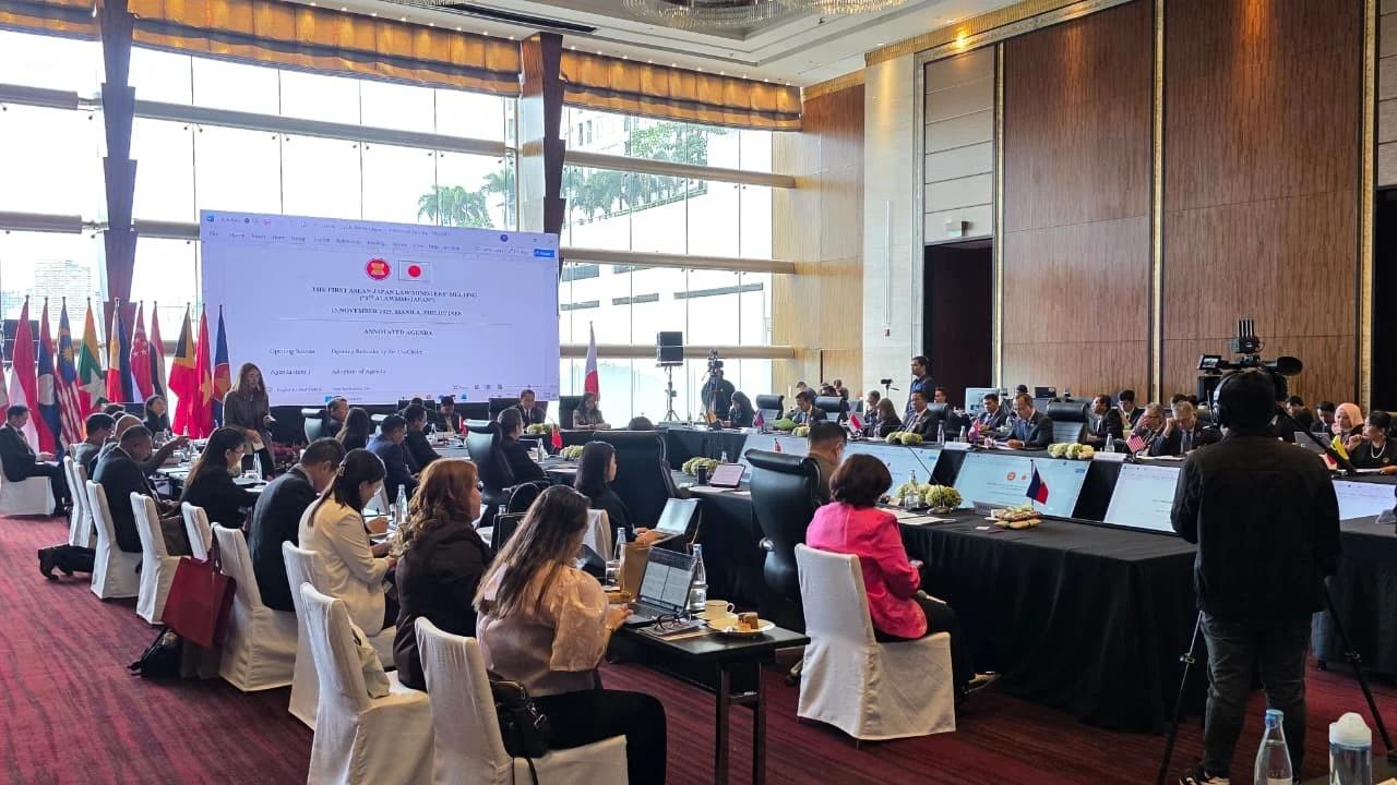 Menteri Hukum Supratman Andi Agtas saat menghadiri Forum ASEAN-Jepang