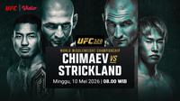 Nonton Live Streaming UFC 328: Duel Gengsi Chimaev vs Strickland di Las Vegas, Eksklusif di Vidio