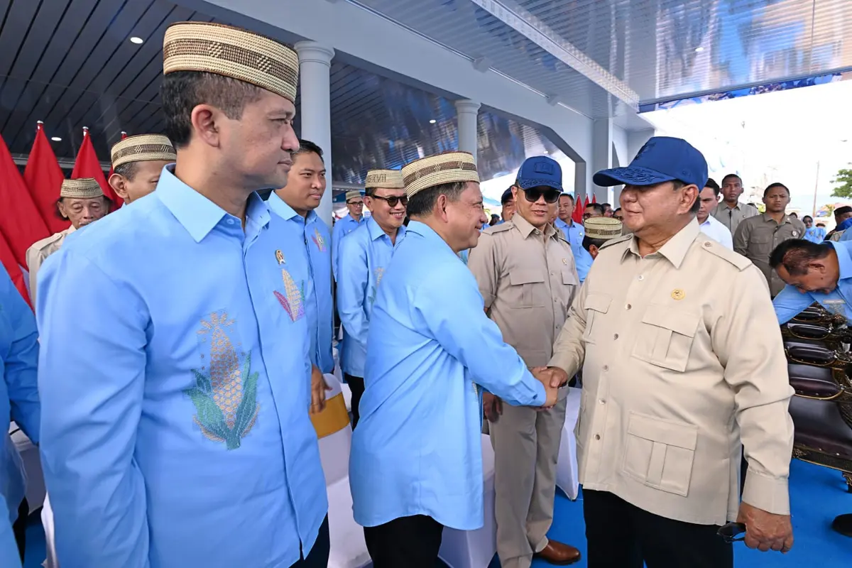 Menteri Dalam Negeri Tito Karnavian turut mendampingi Presiden Prabowo dalam Puncak Pekan Nasional (PENAS) Petani dan Nelayan XVII Tahun 2026 di Sport Center Limboto, Kabupaten Gorontalo, Rabu (24/6/2026). (Istimewa)