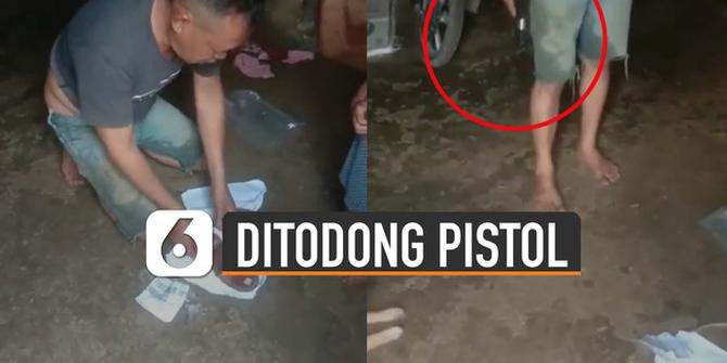 VIDEO: Viral Kurir Ditodong Pistol Oleh Customer Saat Mengantar Barang
