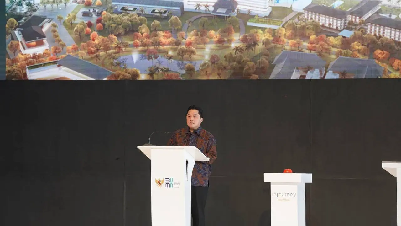 Menteri BUMN, Erick Thohir meresmikan Bali Beach Convention Center. (Liputan6.com/ ist)