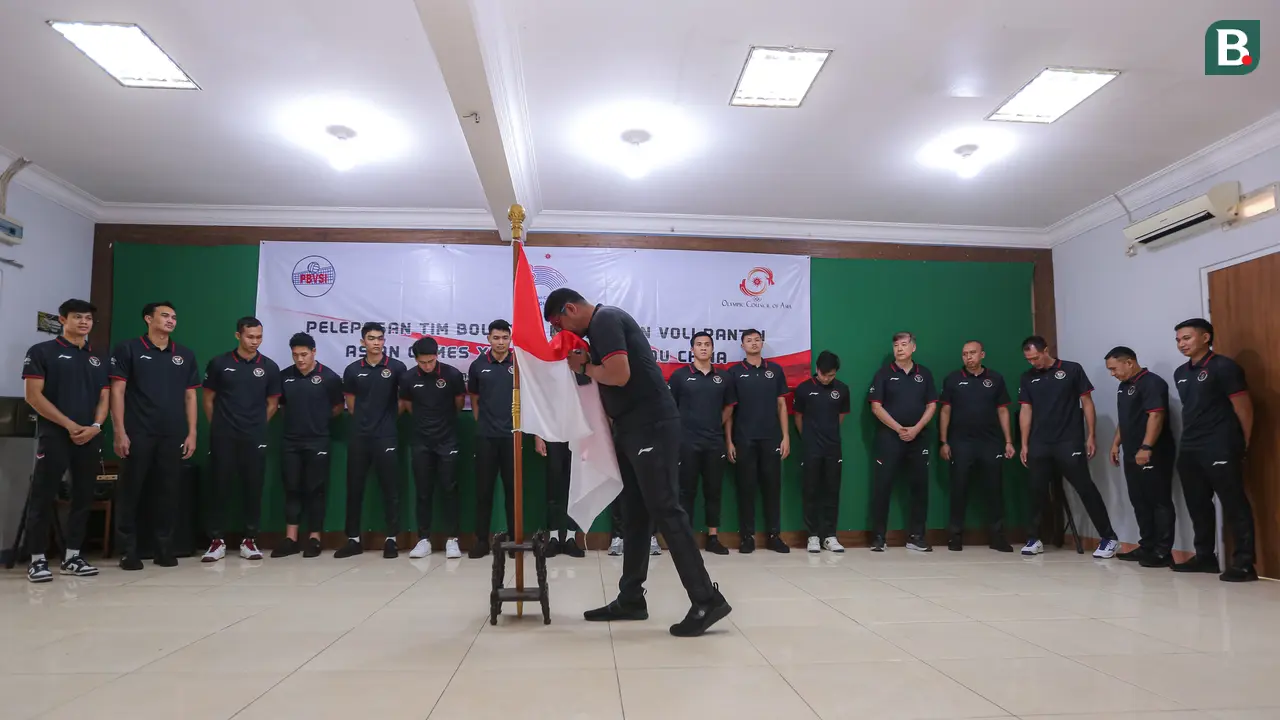 Foto: PBVSI Lepas Timnas Bola Voli Indonesia untuk Asian Games 2023 Hangzhou, Nanda dkk Diberi Target 6 Besar