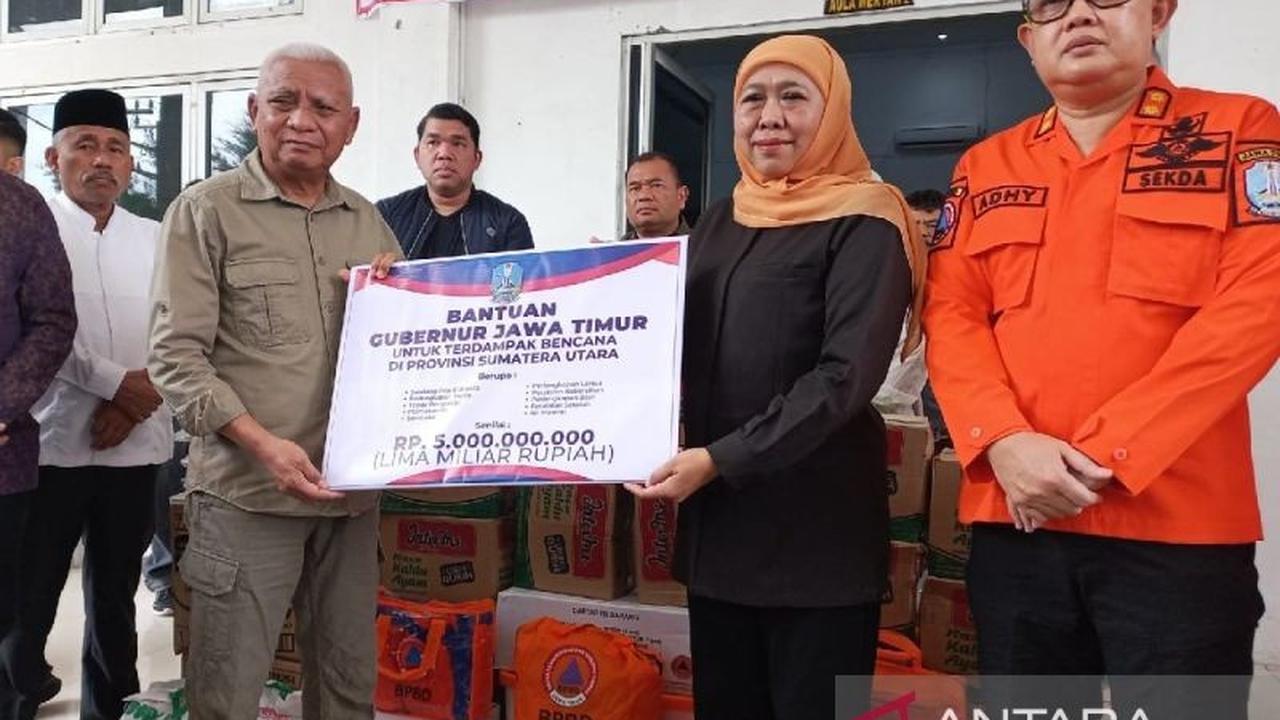 Pemprov Jatim Kirim Bantuan Logistik Rp5 Miliar untuk Korban Bantuan Bencana Sumut, Wujud Gotong Royong Nasional