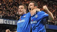 John Terry dan Frank Lampard dikenal berteman baik ketika masih sama-sama bermain di Chelsea. (EPA/Gerry Penny)