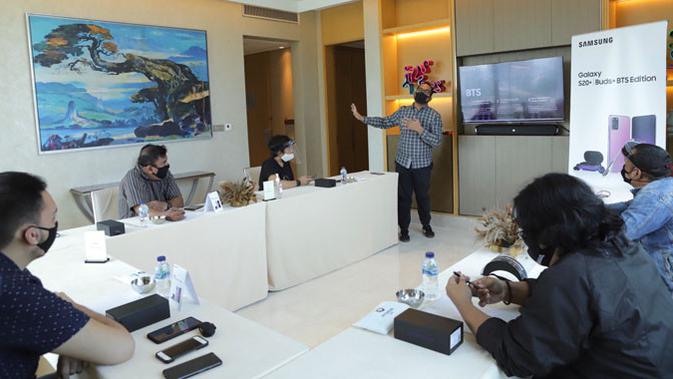 Sesi peluncuran Galaxy S20 Plus dan Buds Plus BTS  Edition di Indonesia. (Doc: Samsung)