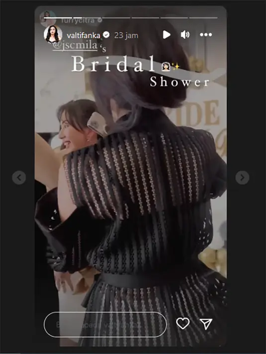 Beberapa momen video dan foto diunggah di instagram story Furry Citra, hingga sang calon pengantin. Meski acara terlihat sederhana, tapi begitu meriah. [Instagram/jessicamila]