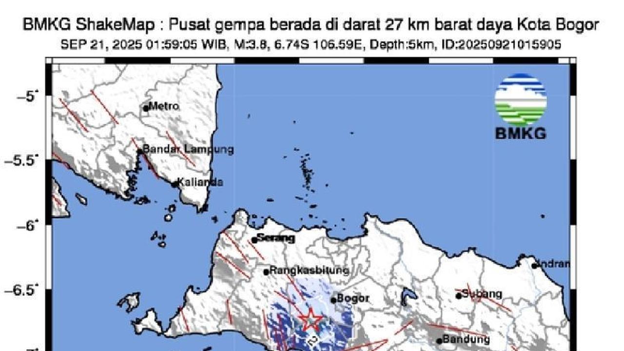 Fakta Unik: Rentetan Gempa Sukabumi Bogor Guncang 12 Kali dalam Semalam, BMKG Rilis Data Terkini
