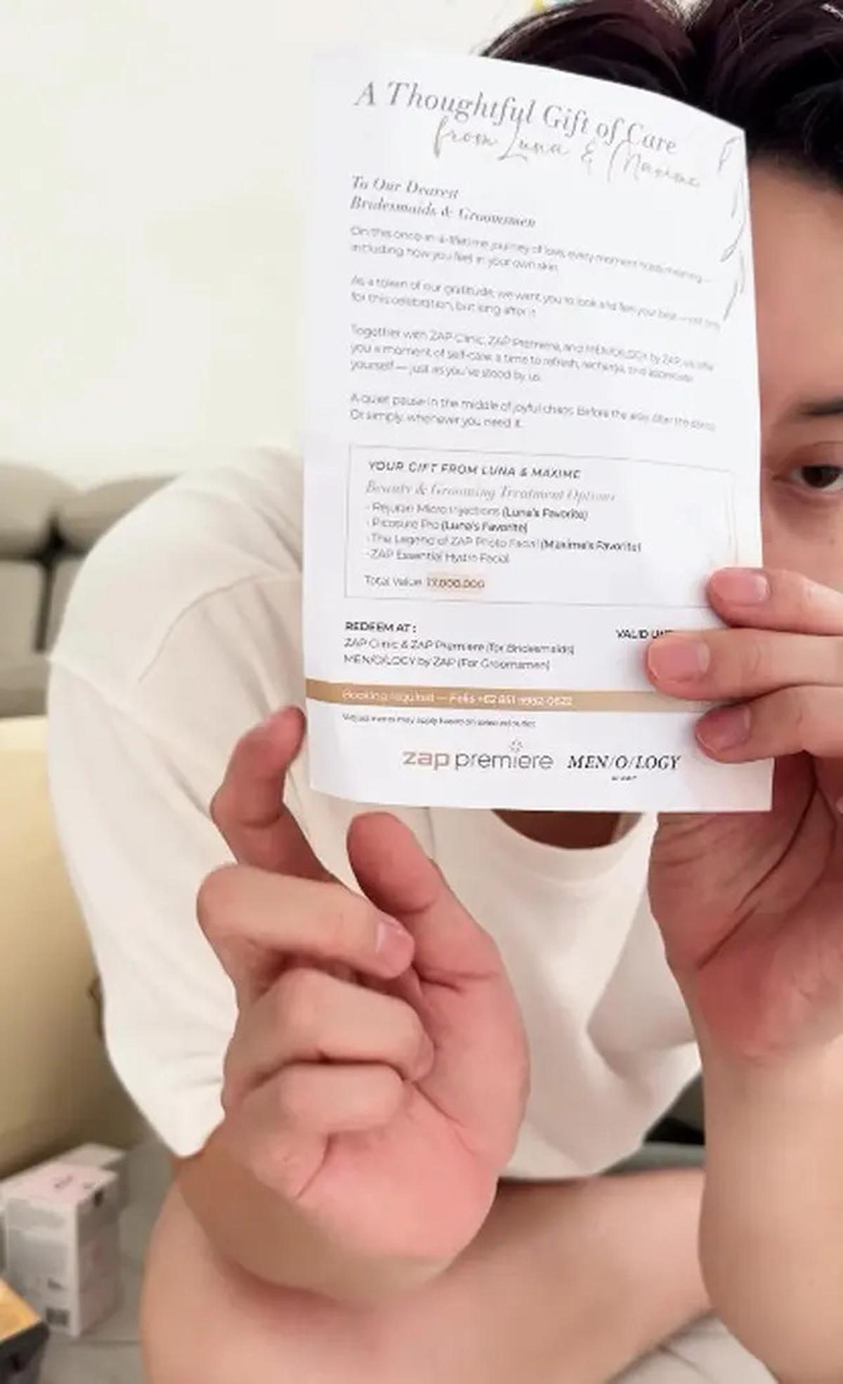 Isi Souvenir Groomsmen Luna Maya Bernilai Fantastis, Ada Voucher Perawatan Belasan Juta