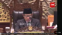 Wakil Ketua DPR RI Muhaimin Iskandar (Cak Imin) memimpin rapat paripurna, Selasa (9/7/2024). (tangkapan layar Youtube DPR RI / TV Parlemen)