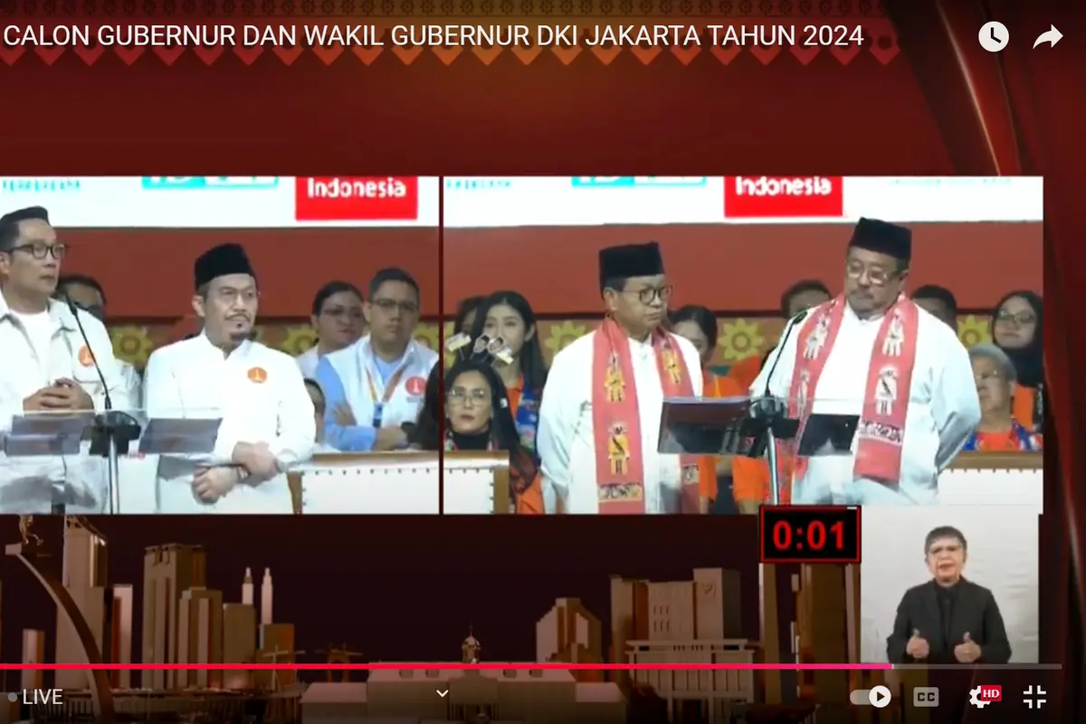 Ridwan Kamil-Suswono dan Pramono Anung-Rano Karno
