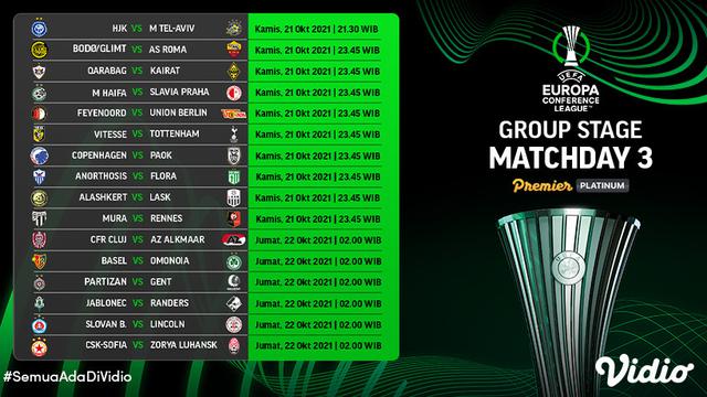 Jadwal dan Live Streaming UECL 2021 Pekan Ini di Vidio, 21-22 Oktober