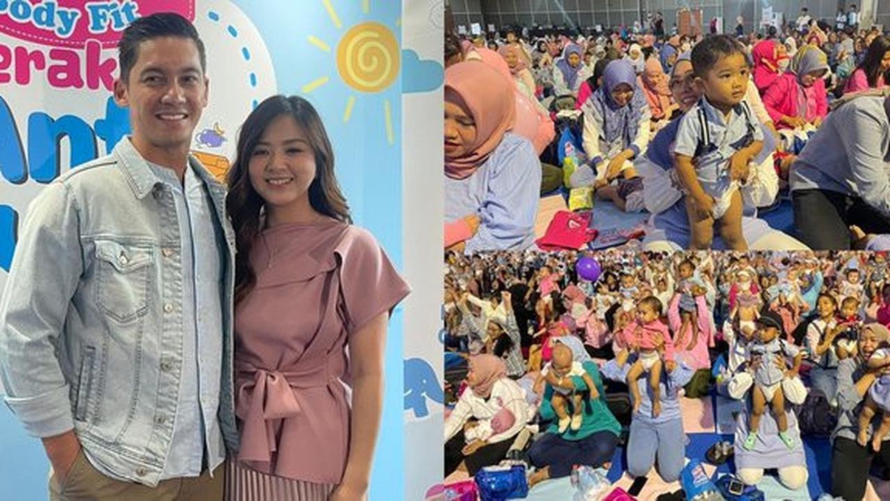 Momen Samuel Zyngwyn dan Franda menyaksikan Pemecahan Rekor MURI 1.000 Bayi Mengganti Popok Dalam Rangka Merayakan Hari Anak Nasional