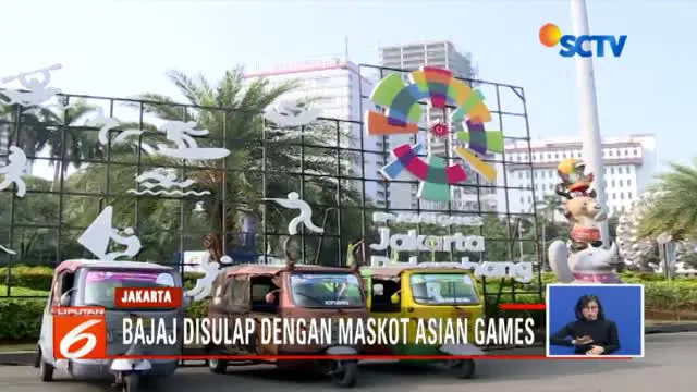 Berbagai cara dilakukan untuk sosialisasi pesta olahraga terbesar se-Asia, Asian Games 2018. Tidak hanya media massa, angkutan umum seperti bajaj juga menjadi media promosi Asian Games.