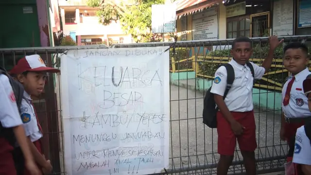 pemalangan sekolah di Kota Jayapura