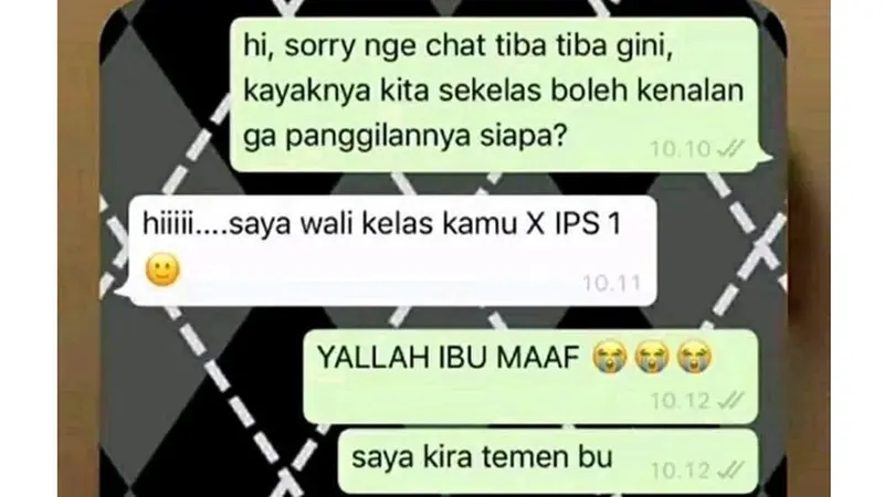 6 Chat Murid ke Ibu Guru Dikira Teman Sekelas Ini Bikin Tepuk Jidat