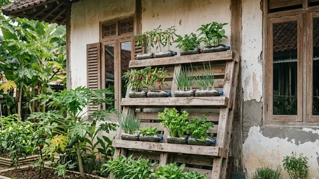 Rak Bertingkat dari Palet Kayu Bekas