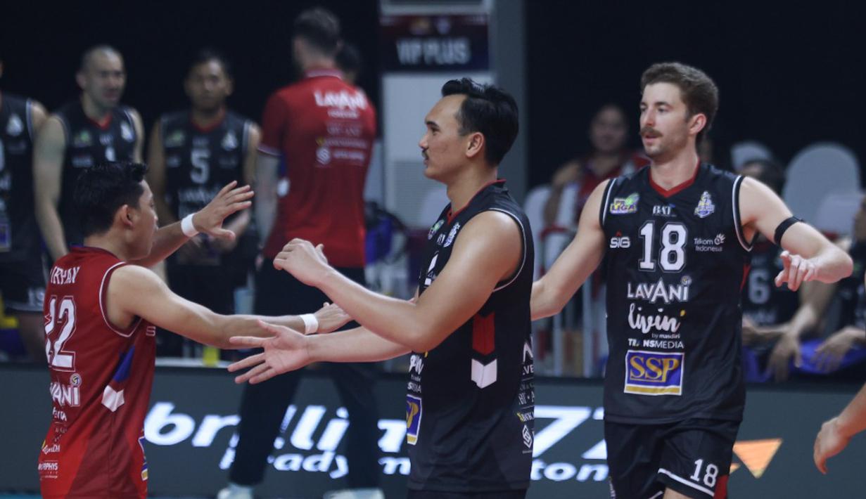 Tim putra LavAni Livin' Transmedia sukses menjuarai putaran kedua Proliga 2026 setelah membungkam tuan rumah Surabaya Samator dengan skor telak 3-0 (25-13, 30-28, 25-20) GOR Utama, Bojonegoro, Kamis (12/2/2026) malam. (Dok. PBVSI)
