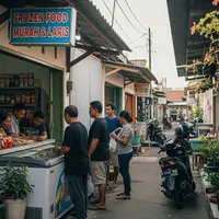 Ide Jualan ‘Receh’ tapi Banyak Dicari dan Cepat Laris di Dalam Gang dengan Produk Frozen Food/ Ilustrasi AI