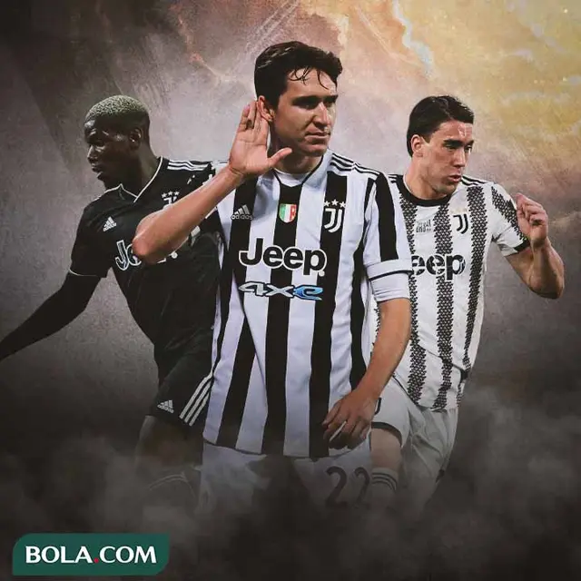 Ilustrasi - Paul Pogba, Federico Chiesa, Dusan Vlahovic