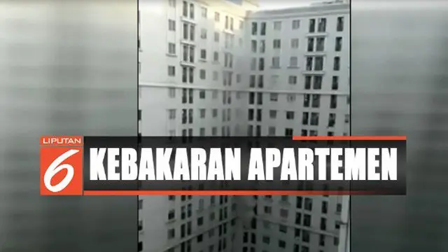 Detik-Detik Asap Tebal Keluar dari Apartemen Kalibata City