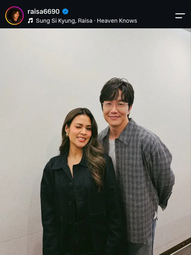 Sung Si Kyung dan Raisa. (Instagram/ raisa6690)