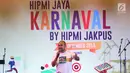 Ketua Umum Himpunan Pengusaha Muda Indonesia Jakarta Raya (HIPMI JAYA), Afifuddin Kalla memberikan sambutan dalam rangkaian acara Hipmi Jaya Karnaval di Jakarta, Minggu (16/12). (Liputan6.com/Immanuel Antonius)