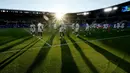 Real Madrid dan Eintracht Frankfurt akan bertarung untuk memperebutkan trofi UEFA Super Cup 2022. (AP/Antonio Calanni)