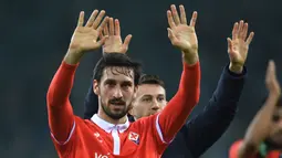 Davide Astori menghembuskan napas terakhir saat menginap di hotel jelang duel melawan Udinese pada lanjutan Serie A. (AFP/Patrik Stollarz)