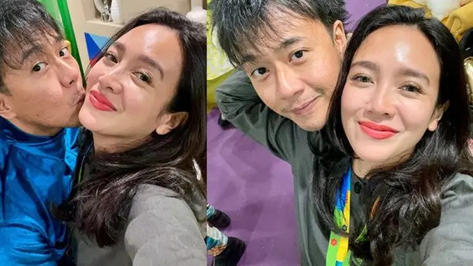 Potret Dea Ananda Temani Ariel Nidji saat Manggung. (instagram/dea_ananda)