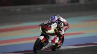 Pembalap Honda Team Asia Mario Suryo Aji pada balapan Moto2 2025. (Honda Team Asia)