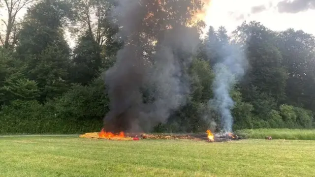 Balon udara di Swiss jatuh dan terbakar, mengakibatkan tujuh orang dilarikan ke rumah sakit. (Sumber: Kapo ZG)