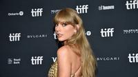 Taylor Swift saat menghadiri Toronto International Film Festival (TIFF) di Toronto, Kanada, 9 September 2022. Penyanyi berusia 32 tahun itu menghadiri acara “In Conversation With…” (Photo by Evan Agostini/Invision/AP)