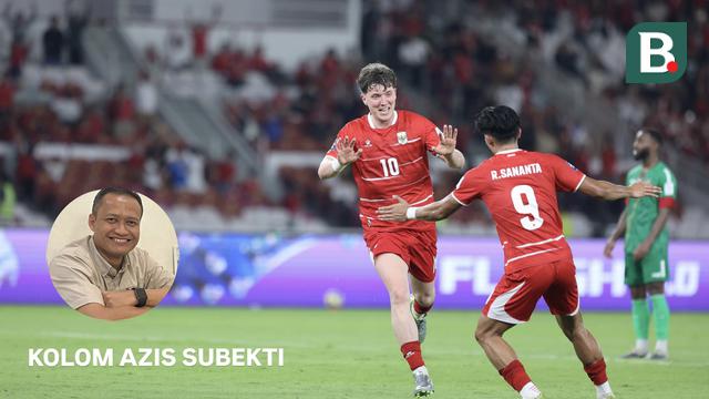 Oley Romeny merayakan gol Timnas Indonesia saat berjumpa Saint Kitts and Nevis dalam ajang FIFA Series di SUGBK, Jumat (28/3/2026). (Bola.com/M. Iqbal Ikhsan)